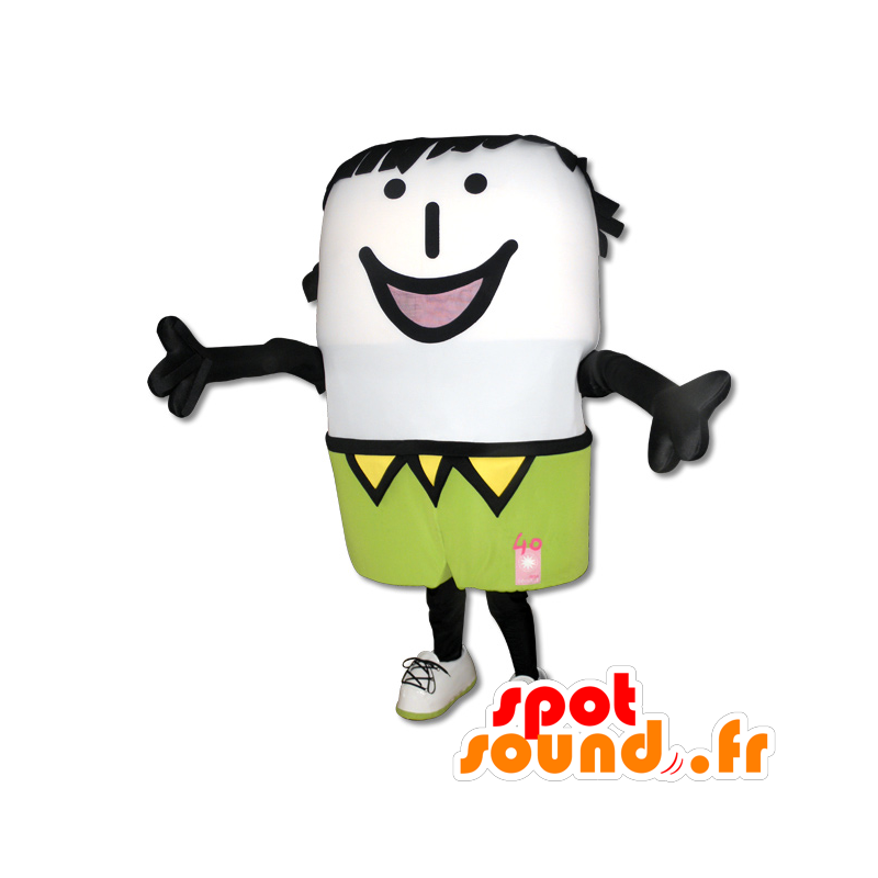 Mascote do boneco de neve branco, sorrindo - MASFR20056 - Mascotes não classificados Mascote do boneco de neve branco, sorrindo - MASFR20056 - Mascotes não classificados
