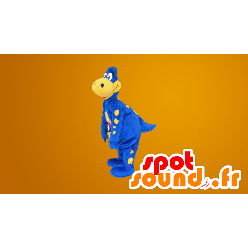 Berömd blå drakmaskot - Danone Costume - Spotsound maskot Berömd blå drakmaskot - Danone Costume - Spotsound maskot