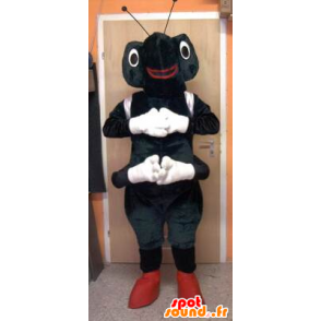 Black and white ant Maskottchen - MASFR20064 - Maskottchen Ameise