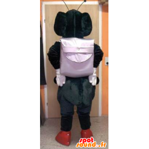 Sort og hvid myre maskot - Spotsound maskot kostume