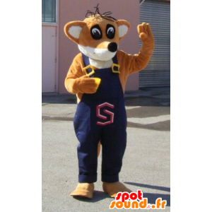 Anaranjado y blanco zorro mascota, un mono - MASFR20065 - Mascotas Fox