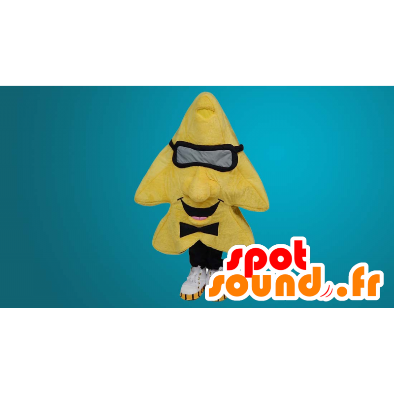 Kæmpe gul stjernemaskot - Spotsound maskot kostume Kæmpe gul stjernemaskot - Spotsound maskot kostume