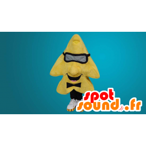 Kæmpe gul stjernemaskot - Spotsound maskot kostume