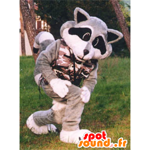 Tricolor raccoon mascot - MASFR20067 - Mascots of pups
