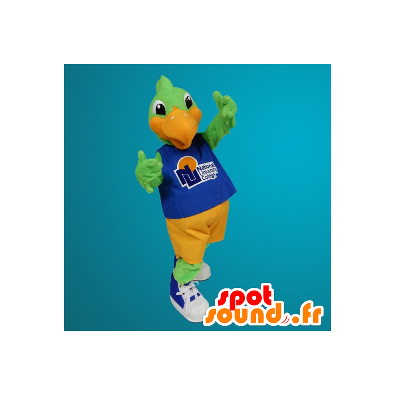Grønn og oransje fugl maskot - MASFR20076 - Mascot fugler Grønn og oransje fugl maskot - MASFR20076 - Mascot fugler