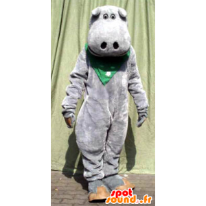 Søt grå flodhest maskot - MASFR20079 - Hippo Maskoter