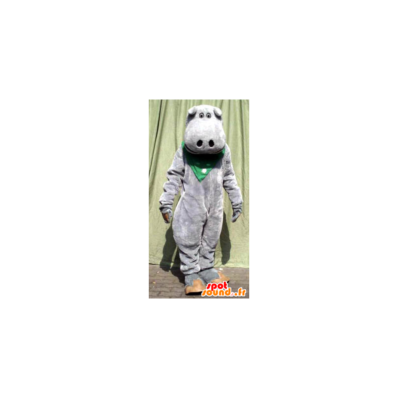 Nette graue hippo Maskottchen - MASFR20079 - Maskottchen Nilpferd Nette graue hippo Maskottchen - MASFR20079 - Maskottchen Nilpferd