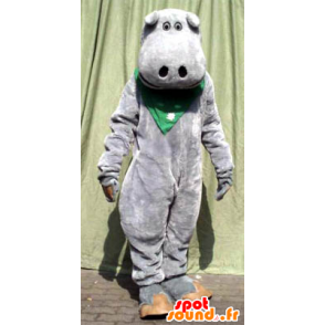 Søt grå flodhest maskot - MASFR20079 - Hippo Maskoter
