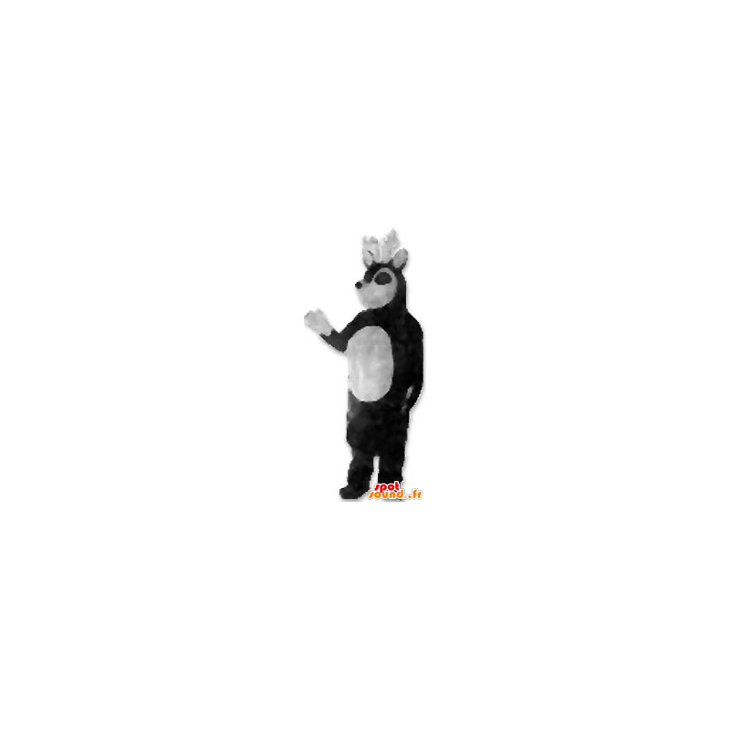 Svart og hvit rein maskot - MASFR20081 - Forest Animals