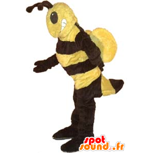 Mascotte de guêpe jaune et noire - MASFR20082 - Mascottes Abeille