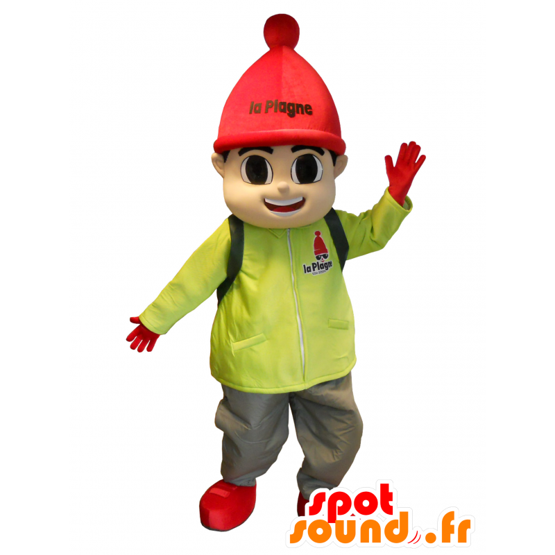 スキーの衣装を着たマスコットの小さな男の子-MASFR20083-子供のマスコット スキーの衣装を着たマスコットの小さな男の子-MASFR20083-子供のマスコット