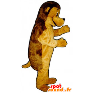 Mascotte de hérisson marron et jaune - MASFR20086 - Mascottes Hérisson