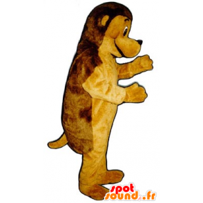 Mascotte de hérisson marron et jaune - MASFR20086 - Mascottes Hérisson