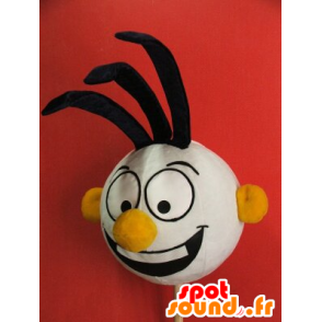 Weiße Schneemann Maskottchen Erbsen, Clown - MASFR20091 - Maskottchen-Zirkus