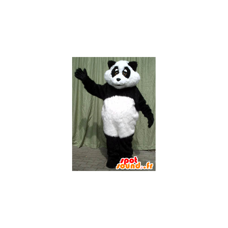 Sort og hvid panda maskot - Spotsound maskot kostume Sort og hvid panda maskot - Spotsound maskot kostume