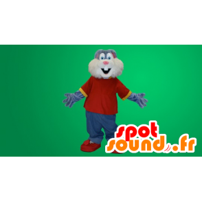 Šedá a bílá bunny maskot - MASFR20096 - maskot králíci