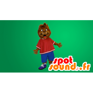 Tiger maskot, brunt lejon - Spotsound maskot