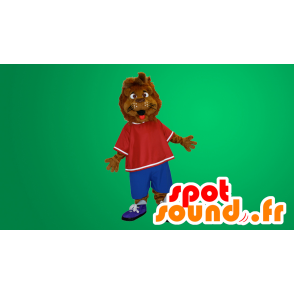 Tiger maskot, brunt lejon - Spotsound maskot