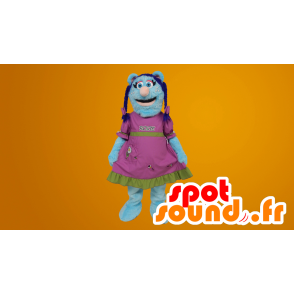 Μασκότ μπλε yeti, Teddy - MASFR20112 - Αρκούδα μασκότ