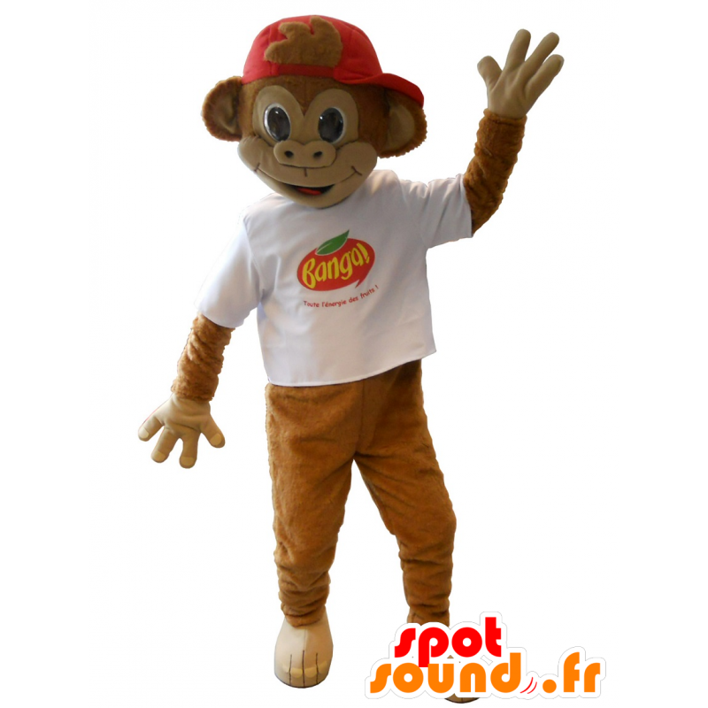 Brun apa maskot, Banga - Spotsound maskot Brun apa maskot, Banga - Spotsound maskot