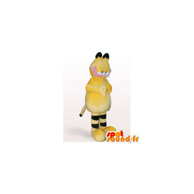 Garfield mascote, gato laranja e preto famoso - MASFR006393 - Garfield Mascotes