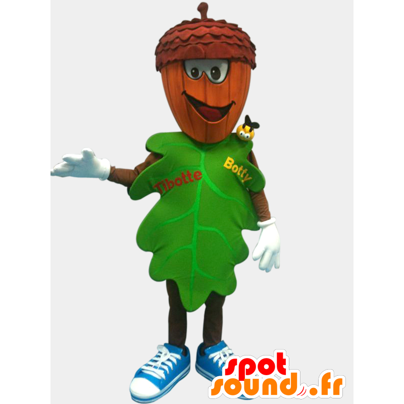 Mascot groene vel met eikelvormige head - MASFR20119 - mascottes planten Mascot groene vel met eikelvormige head - MASFR20119 - mascottes planten