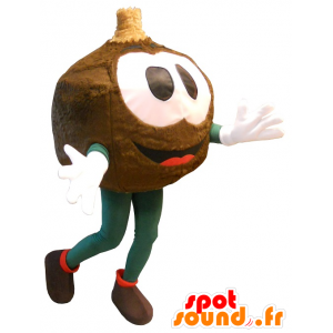 Maskot velkou kulatou hlavu, hnědá - MASFR20128 - Maskoti objekty