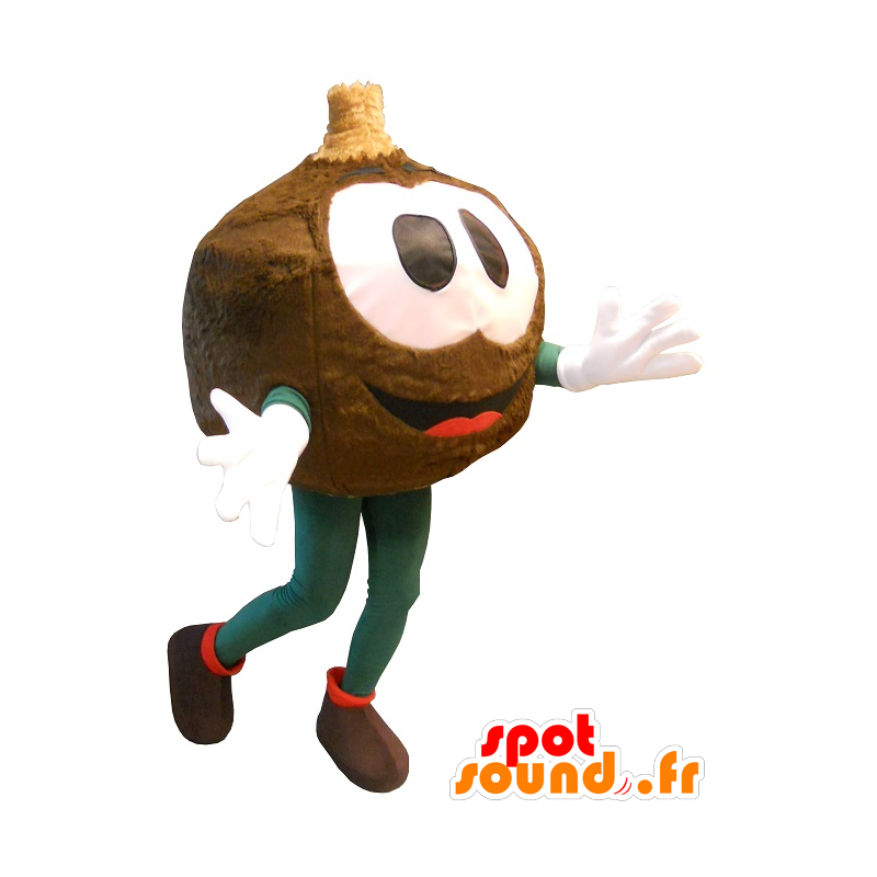 Maskot velkou kulatou hlavu, hnědá - MASFR20128 - Maskoti objekty Maskot velkou kulatou hlavu, hnědá - MASFR20128 - Maskoti objekty