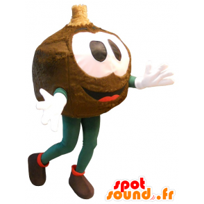 Maskot velkou kulatou hlavu, hnědá - MASFR20128 - Maskoti objekty