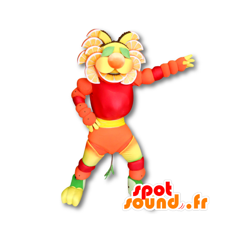 Mångfärgad fruktig maskot - Spotsound maskot Mångfärgad fruktig maskot - Spotsound maskot