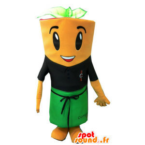 Mascot obří mrkev se zástěrou - MASFR20139 - zelenina Maskot
