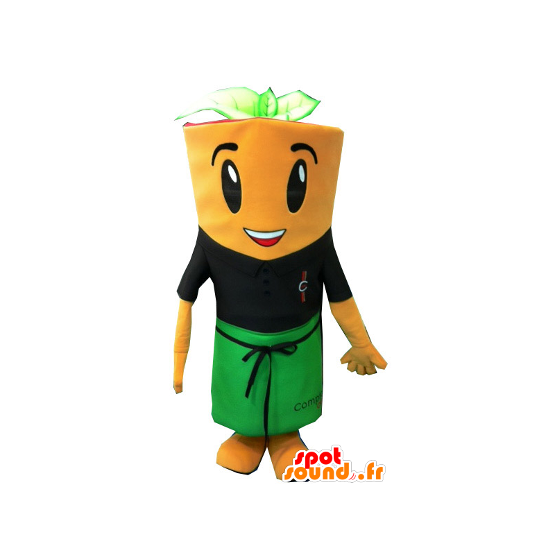 Mascot obří mrkev se zástěrou - MASFR20139 - zelenina Maskot Mascot obří mrkev se zástěrou - MASFR20139 - zelenina Maskot