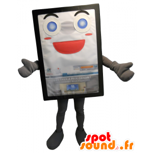 Mascot billboard, grå og smilende - MASFR20142 - Maskoter gjenstander