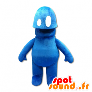 Mascotte blu pupazzo di neve, carino e originale - MASFR20145 - Mascotte non classificati