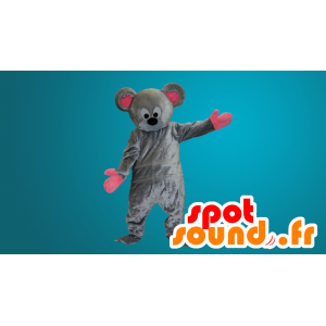 Grå og rosa mus maskot - MASFR20149 - mus Mascot