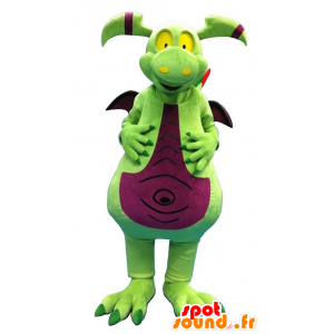 Groene en paarse draak mascotte - MASFR20150 - Dragon Mascot