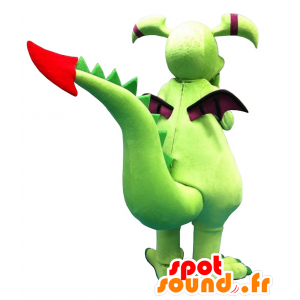 Grün und lila Drachen-Maskottchen - MASFR20150 - Dragon-Maskottchen