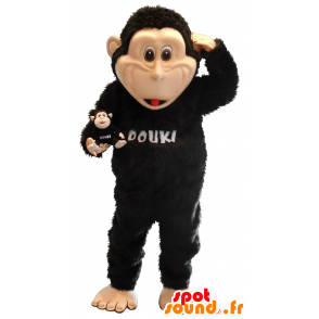 Maskotti iso musta apina - MASFR20156 - monkey Maskotteja