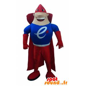 Superhelt maskot kledd i rødt og blått - MASFR20160 - superhelt maskot