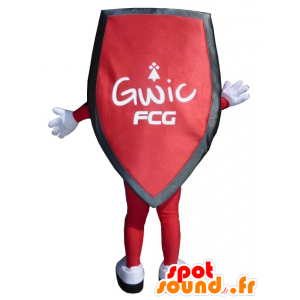 Μασκότ κόκκινη ασπίδα, το μαύρο και το γκρι, Giant - MASFR20161 - μασκότ αντικείμενα