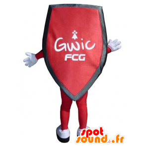Μασκότ κόκκινη ασπίδα, το μαύρο και το γκρι, Giant - MASFR20161 - μασκότ αντικείμενα