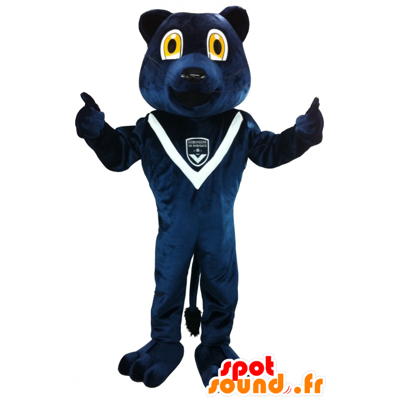 Maskotdrakt blå bjørn Girondins de Bordeaux - Bjørn-maskot - MASFR20168 - SpotSound.fr