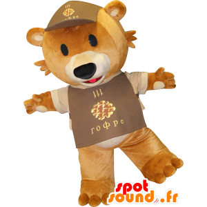 Giant nalle maskotti, ruskea - MASFR20169 - Bear Mascot