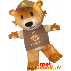 Mascotte de nounours géant, marron - MASFR20169 - Mascotte d'ours