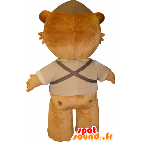 Mascotte de nounours géant, marron - MASFR20169 - Mascotte d'ours