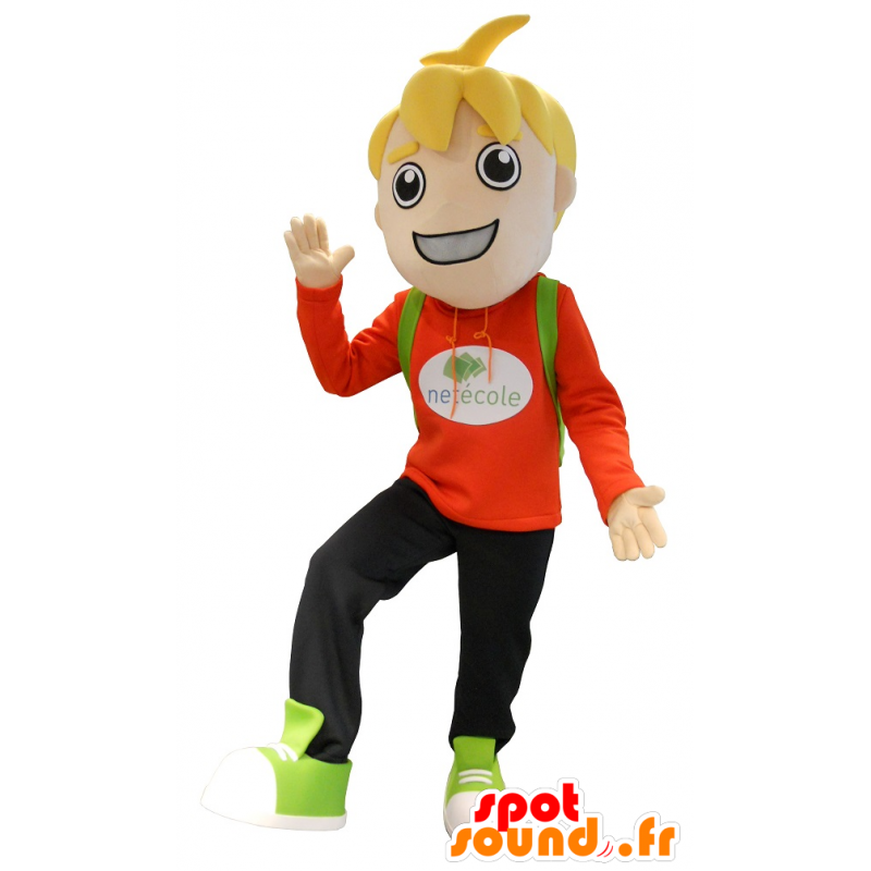 Mascot schoolboy boy blond - MASFR20178 - Mascots child Mascot schoolboy boy blond - MASFR20178 - Mascots child