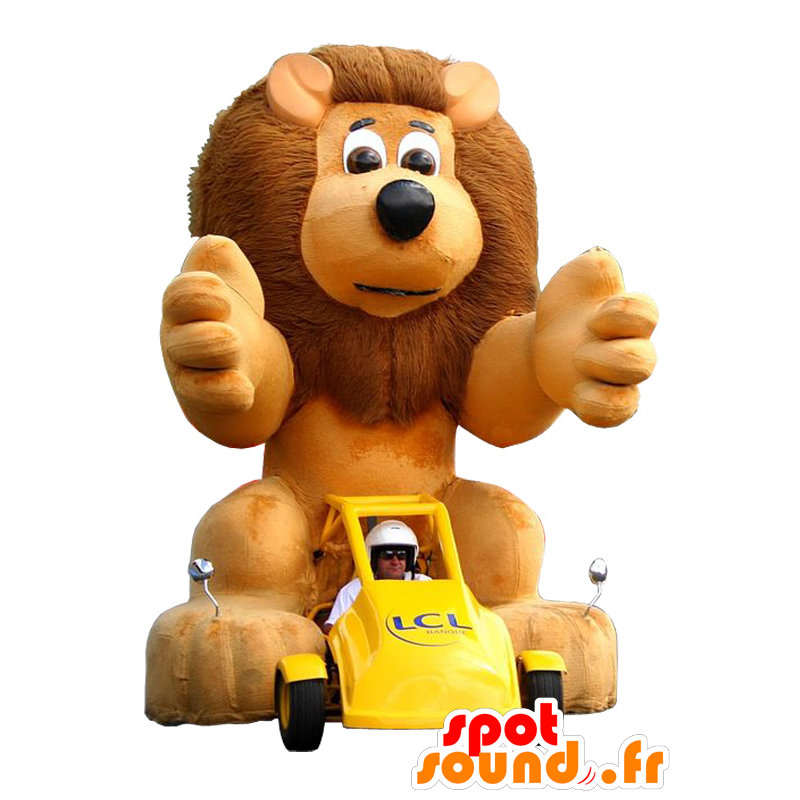 Iso leijona maskotti isolla harja - MASFR20180 - Lion Maskotteja Iso leijona maskotti isolla harja - MASFR20180 - Lion Maskotteja