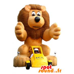 Grande mascote do leão com uma grande juba - MASFR20180 - Mascotes leão