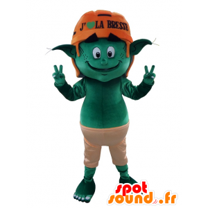 Mascot tonttu, Vihreä Menninkäinen - MASFR20183 - Mascottes animaux disparus