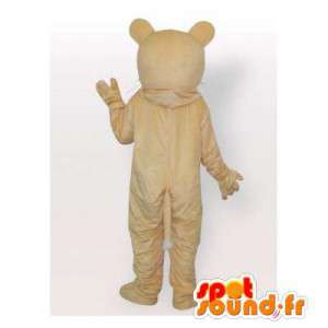 Beige tiger maskot. Tiger kostume - Spotsound maskot kostume